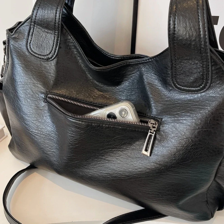 UMA - DUAL ZIPPER LARGE CAPACITY SHOULDER BAG