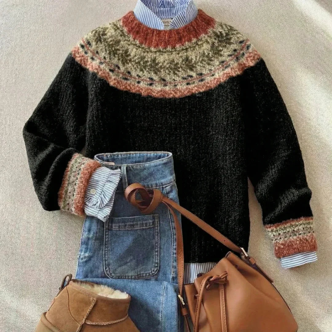 ELVARA | CHIC VINTAGE KNIT SWEATER