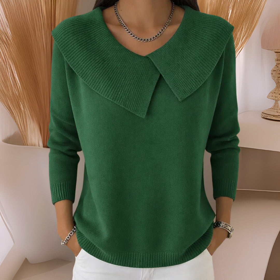 LYDIA | SOFT COLLAR KNIT JUMPER