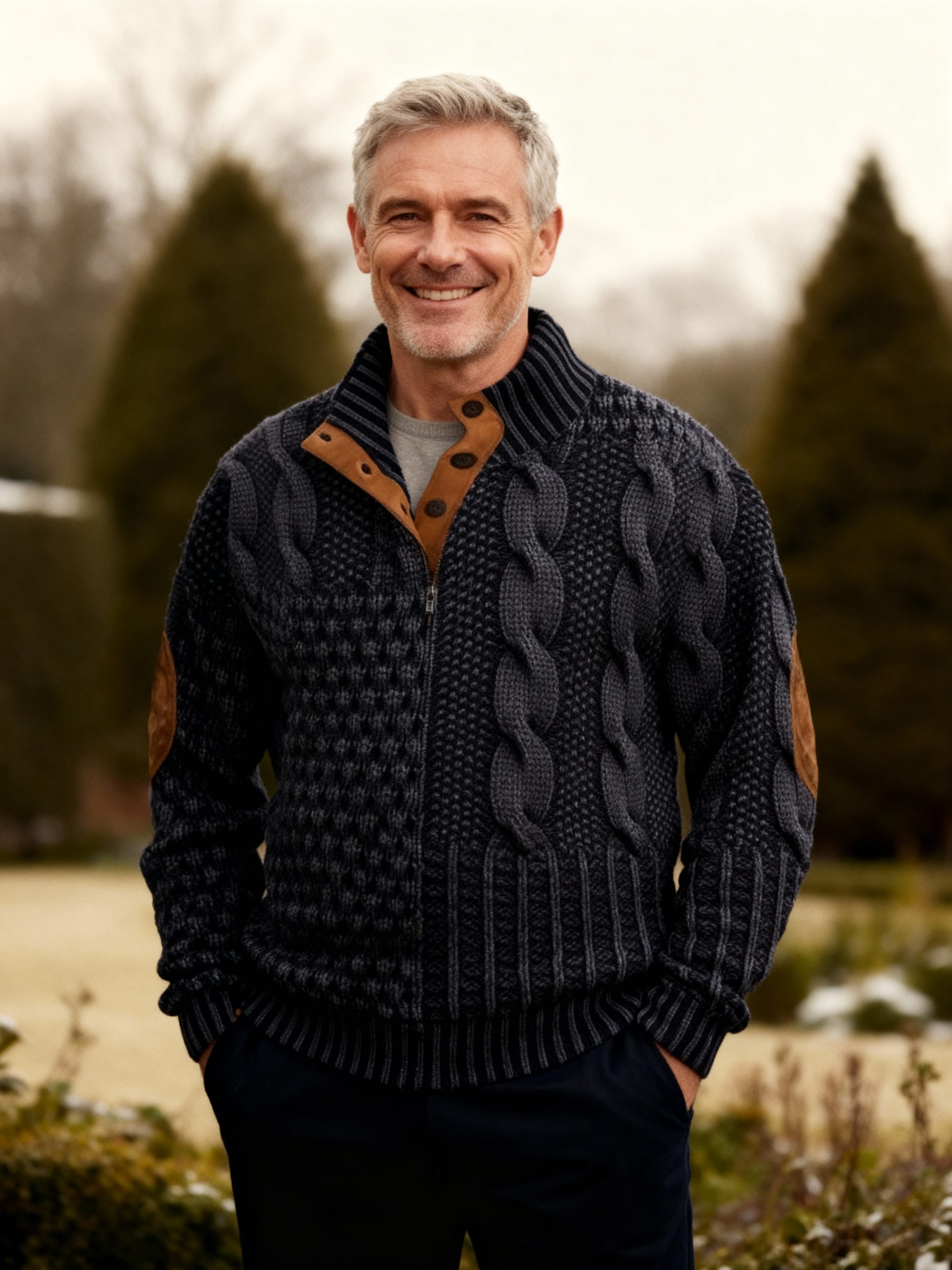 EVANDER | PATCHWORK KNIT SWEATER