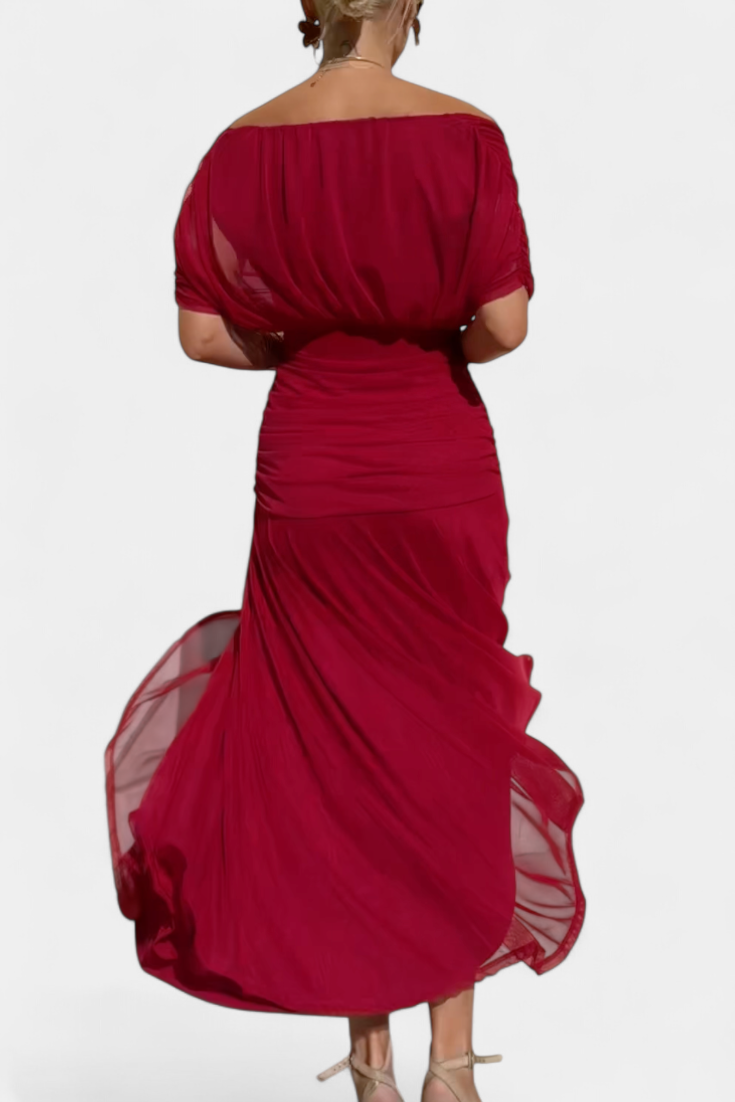 VIVIAN | LONG FLORAL V-NECK DRESS